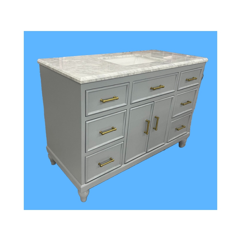 Solid Wood + MDF Floor Mounted Vanity Cabinet Bathroom Basin vanity 48 inch with single sink